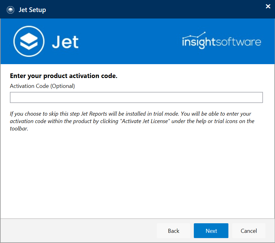 Install Jet Reports