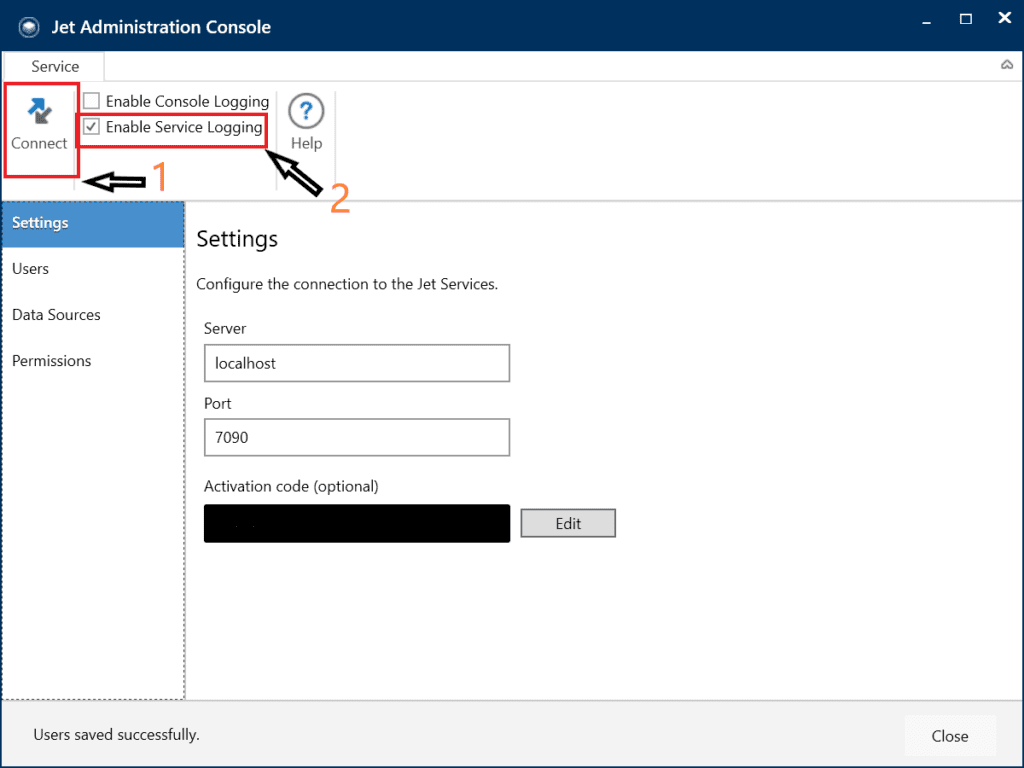 Jet Hub And Jet Service Tier Logging