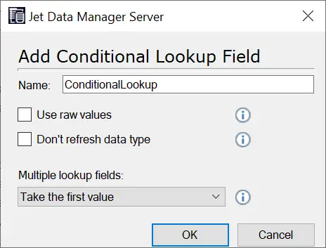 Conditional Lookup In Jet Data Manager - Global Data 365