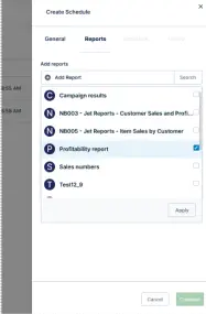 add reports in reports center