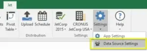 data source in jet reports