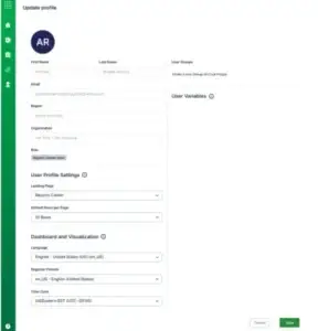 update your profile in reports center