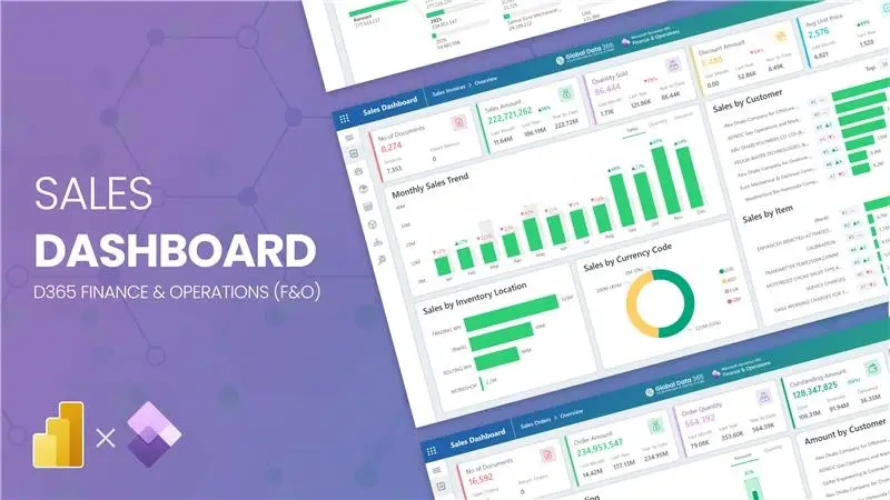 sales dashboard for d365 f&o