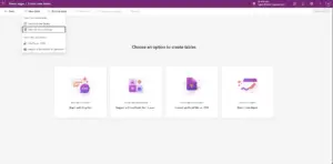 to connect columns and data from power apps to dataverse