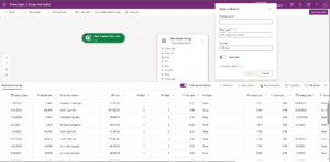 new column while connecting power apps to dataverse